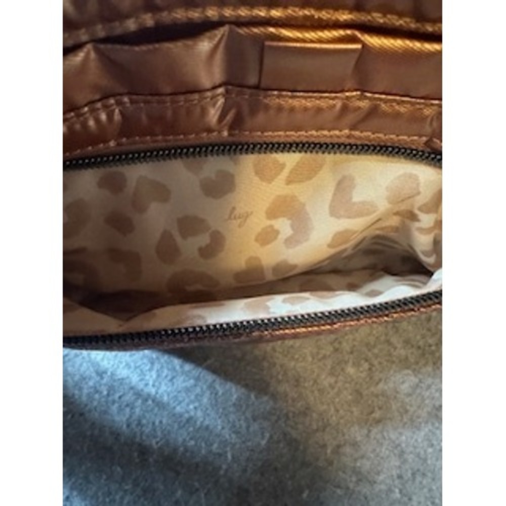 Lug Dash Crossbody Bag Metallic Copper Quilted Chevron Puffer Shoulder Bag NWT - Picture 8 of 9